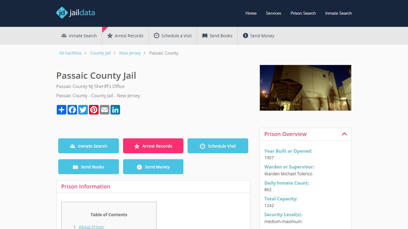 Passaic County Jail: Inmate Search, Visitation, Bail, Send Money or ...